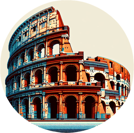 An animated image of the colosseum.
Single Game Texture. In-Game asset. 2d. Blank background. High contrast. No shadows.