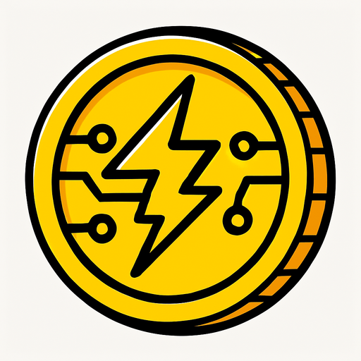 2d electronic visible coin.
In-Game asset.  2d.  High contrast.  No shadows