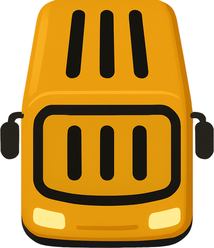 bir otobüsün üstten görünümünü buna benzer şekilde yap