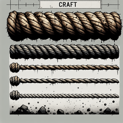 a dirty and eerie 2d horizontal rope.
Single Game Texture. In-Game asset. 2d. Blank background. High contrast. No shadows.