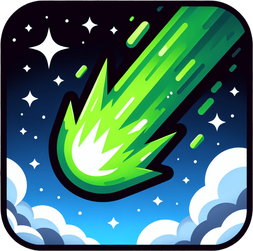 yanan gök taşı.
Single Game Texture. In-Game asset. 2d. Blank background. High contrast. No shadows.