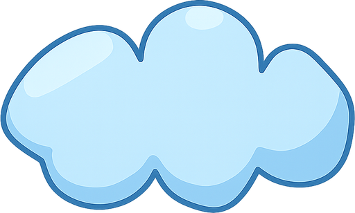 Una nube
. No background. Transparent background. Blank background. No shadows. 2d. In-Game asset. flat