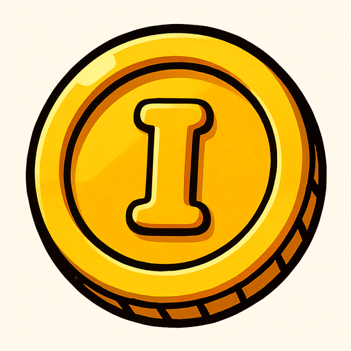 yellow gold coin.
In-Game asset.  2d.  High contrast.  No shadows