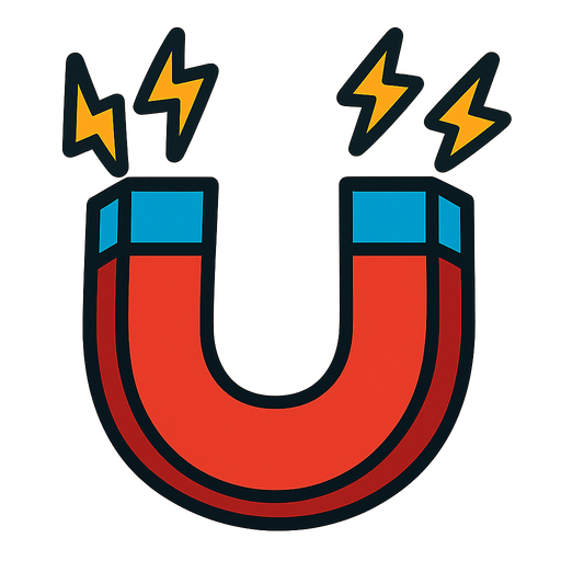 magnet.
In-Game asset.  2d.  High contrast.  No shadows