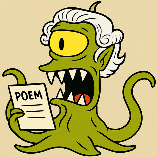 Make my character have White Classical hair and make him hold a poem