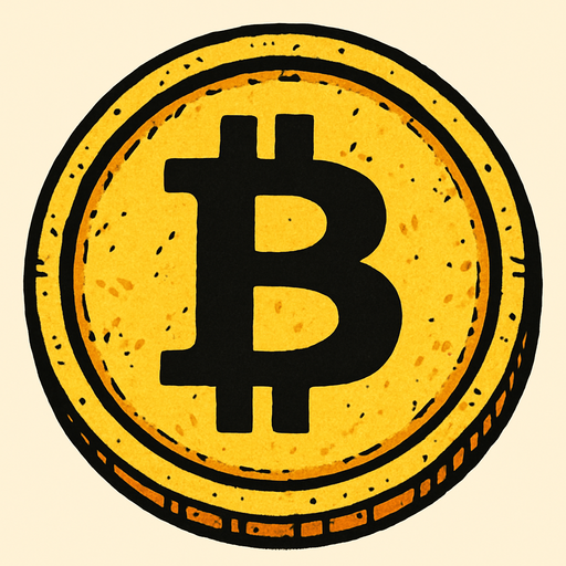 bitcoin sembollü sarı eski madeni para.
In-Game asset.  2d.  High contrast.  No shadows
