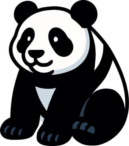 Panda.
In-Game asset.  2d.  High contrast.  No shadows