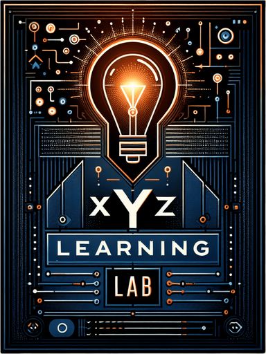Background: A deep, dark blue gradient (or similar dark tone) to ensure the text and design elements pop out. This gives a modern, professional feel.
Main Title (XYZ Learning Lab): Use bold, sans-serif typography, similar to the logo you've provided. The "XYZ" should be prominent and large, with "Learning Lab" directly underneath, smaller but still clear.
Lightbulb Icon: Feature the glowing lightbulb icon as a central design element. This could either be centered below the text or subtly incorporated as a background element, with the glowing effect extending outward to add vibrancy and creativity.
Accent Design: Include thin, minimalistic lines or geometric shapes around the edges to enhance the professional and innovative feel. Perhaps some abstract lines mimicking circuit boards, representing learning or innovation.
Color Palette: Stick to the dark background with white, gray, and orange highlights like the glowing bulb for consistency..
Background: A deep, dark blue gradient (or similar dark tone) to ensure the text and design elements pop out. This gives a modern, professional feel.
Main Title (XYZ Learning Lab): Use bold, sans-serif typography, similar to the logo you've provided. The "XYZ" should be prominent and large, with "Learning Lab" directly underneath, smaller but still clear.
Lightbulb Icon: Feature the glowing lightbulb icon as a central design element. This could either be centered below the text or subtly incorporated as a background element, with the glowing effect extending outward to add vibrancy and creativity.
Accent Design: Include thin, minimalistic lines or geometric shapes around the edges to enhance the professional and innovative feel. Perhaps some abstract lines mimicking circuit boards, representing learning or innovation.
Color Palette: Stick to the dark background with white, gray, and orange highlights like the glowing bulb for consistency.