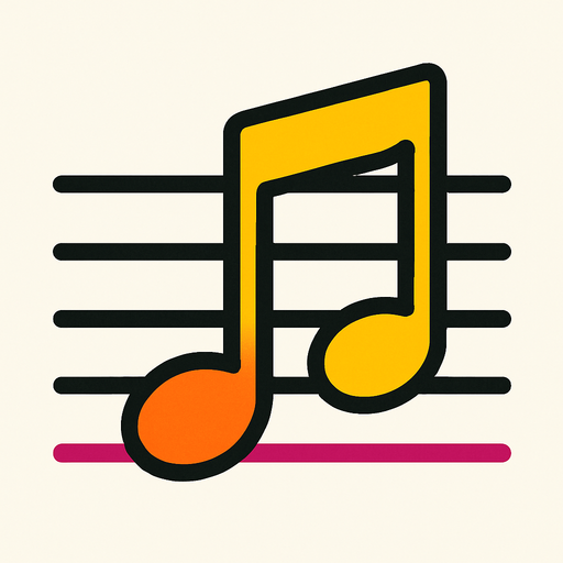 2D muzik notasi.
In-Game asset.  2d.  High contrast.  No shadows