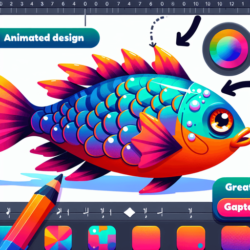 Рыба анимационная.
Single Game Texture. In-Game asset. 2d. Blank background. High contrast. No shadows.