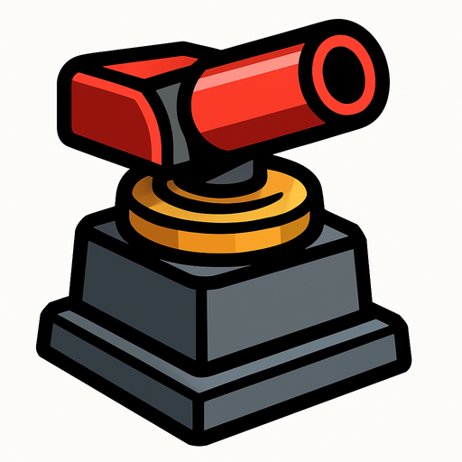 lazer kulesi küçük.
In-Game asset.  2d.  High contrast.  No shadows