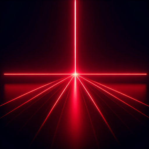 horizontal red laser beam