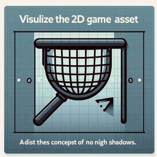 catching net.
Single Game Texture. In-Game asset. 2d. Blank background. High contrast. No shadows.