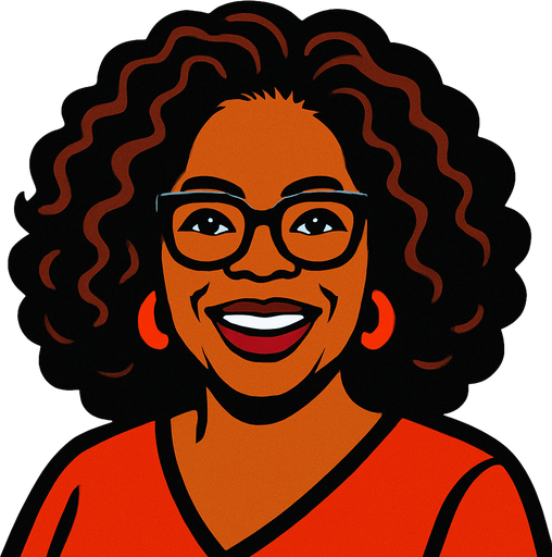 Oprah Winfrey.
In-Game asset.  2d.  High contrast.  No shadows
