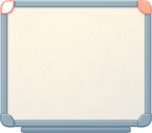 An office whiteboard, nothing on it but with it has some marks from previous drawings. Should work as a background for a modal dialog. Cute soft graphics. soft ambient light. semi-matte to satin surfaces. naturalistic with slight saturation boost colors. Tone is premium, friendly, clean with lifestyle or service-oriented appeal.
In-Game asset.  2d.  High contrast.  No shadows..
In-Game asset.  2d.  High contrast.  No shadows