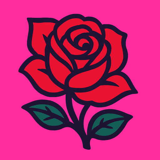 FOND ROSE.
In-Game asset.  2d.  High contrast.  No shadows