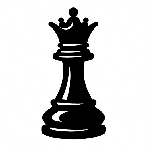 Black Queen Chess.
In-Game asset.  2d.  High contrast.  No shadows