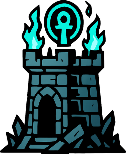resurrectionTowerAsset.
In-Game asset.  2d.  High contrast.  No shadows