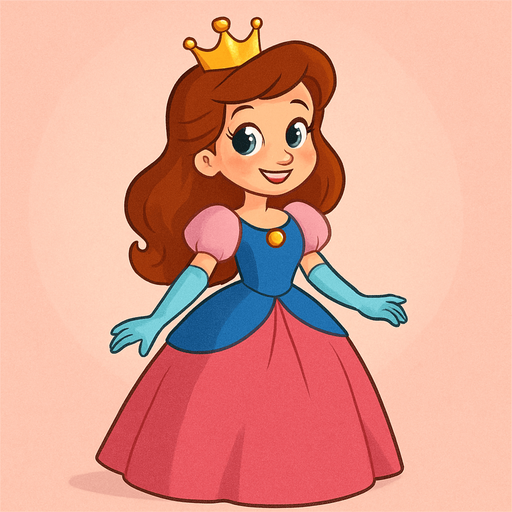 Has una princesa estilo cartoon.