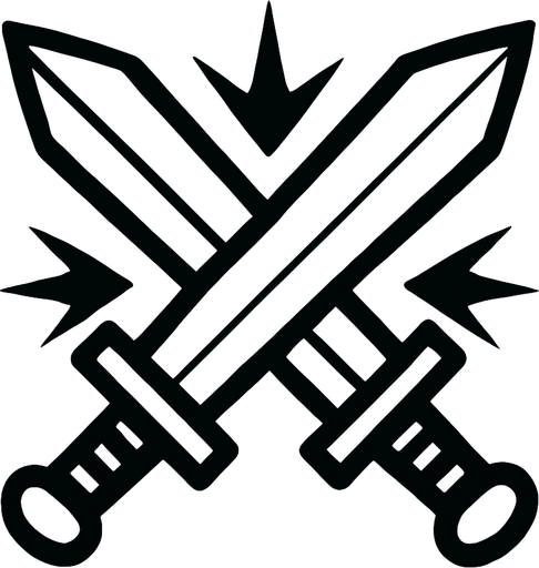 Kılıçlar savaş iconu.
In-Game asset.  2d.  High contrast.  No shadows