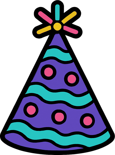 Party hat.
In-Game asset.  2d.  High contrast.  No shadows