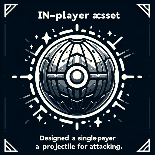 sehirli bir top pileart saldirmak icin top seklinde.
Single Game Texture.  In-Game asset.  2d.  Blank background.  High contrast.  No shadows