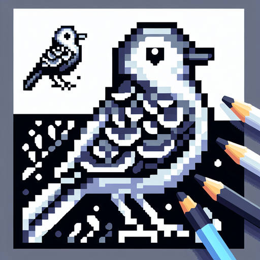 A Proper Bird not A Circle Or Rectangle (And The Bird Should Be In Pixelart) 
Single Game Texture. In-Game asset. 2d. Blank background. High contrast. No shadows.