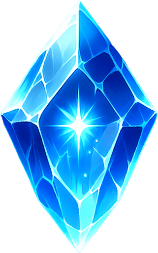 blue light crystal.
Single Game Texture.  In-Game asset.  2d.  Blank background.  High contrast.  No shadows