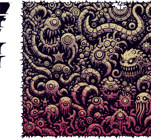 Monstrum.
Single Game Texture. In-Game asset. 2d. Blank background. High contrast. No shadows.