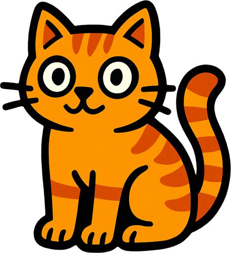 cat.
In-Game asset.  2d.  High contrast.  No shadows