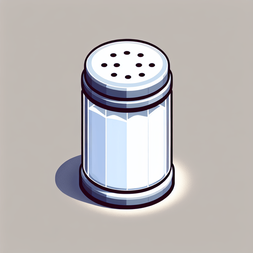 a salt can, viewed from above.
Single Game Texture. In-Game asset. 2d. Blank background. High contrast. No shadows.