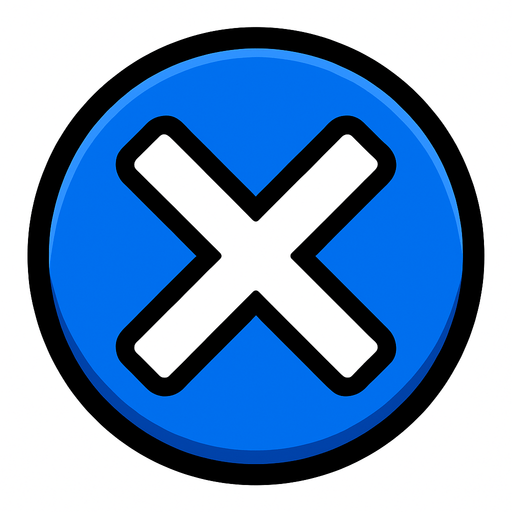 X Button.
In-Game asset.  2d.  High contrast.  No shadows