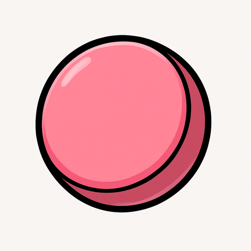3d pembe daire.
In-Game asset.  2d.  High contrast.  No shadows
