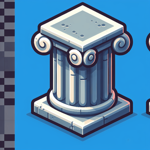 pillarbottom mg.
Single Game Texture.  In-Game asset.  2d.  Blank background.  High contrast.  No shadows