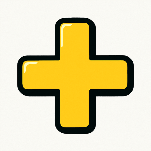 Matematikteki artı sembolü.
In-Game asset.  2d.  High contrast. no shadow