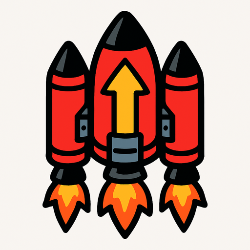 cluster rocket.
In-Game asset.  2d.  High contrast.  No shadows