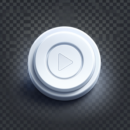 White circular touch indicator. White button like look. Game asset. No background. 2d. No shadow.