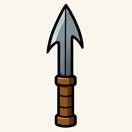 vertical harpoon head.
In-Game asset.  2d.  High contrast.  No shadows