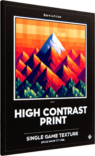 A ad Print.
Single Game Texture.  In-Game asset.  2d.  Blank background.  High contrast.  No shadows