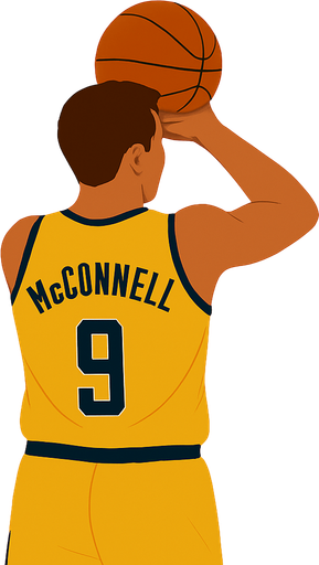 Make player TJ mconnel in a yellow pacers jersey