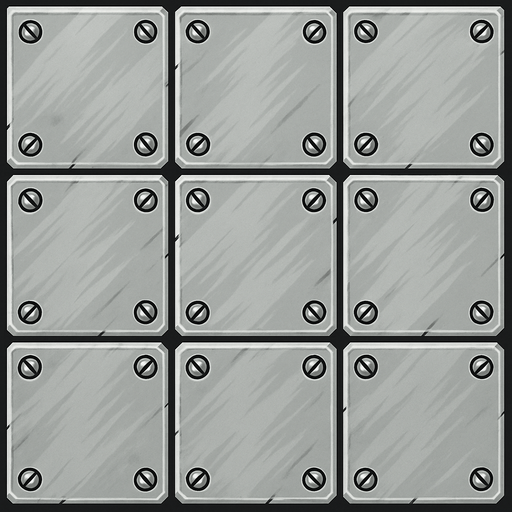 SUELO 2D DE METAL PLATEADO.
In-Game asset.  2d.  High contrast.  No shadows
