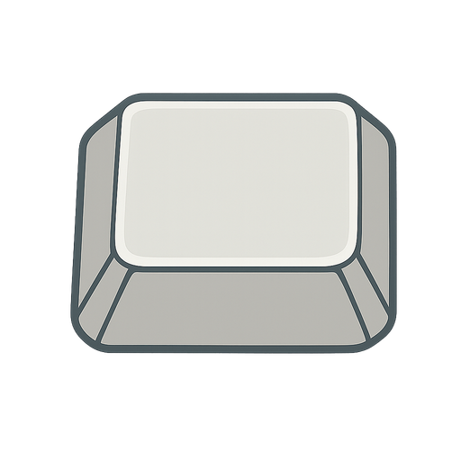 That's a button, imagine a keyboard button. No background. Transparent background. Blank background. No shadows. 2d. In-Game asset. flat