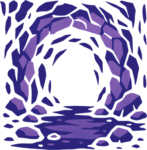 cave.
In-Game asset.  2d.  High contrast.  No shadows