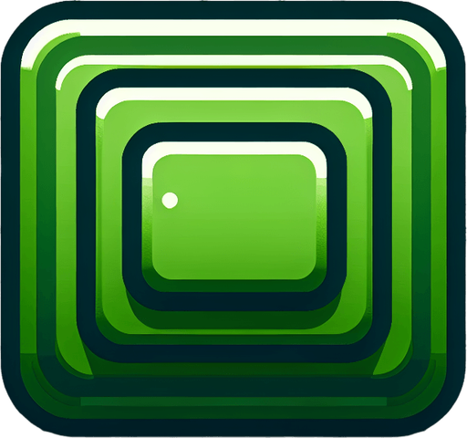 A rectangular green button.
Single Game Texture. In-Game asset. 2d. Blank background. High contrast. No shadows.