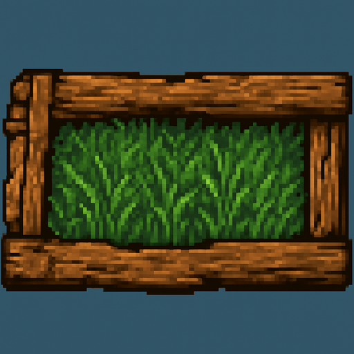remove the planks in the selected area and add grass in 16 bit style