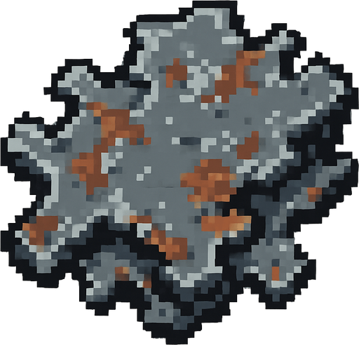 pixel bir hurda parçası.
In-Game asset.  2d.  High contrast.  No shadows