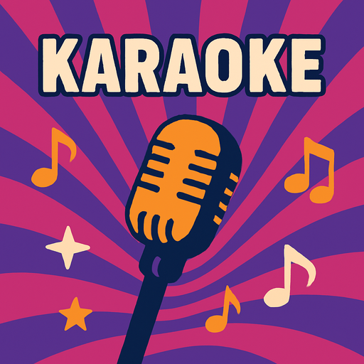 Fond d'écran karaoker.
In-Game asset.  2d.  High contrast.  No shadows