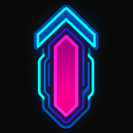 Cyberpunk style tap note for music rhythm game.
In-Game asset.  2d.  High contrast.  No shadows