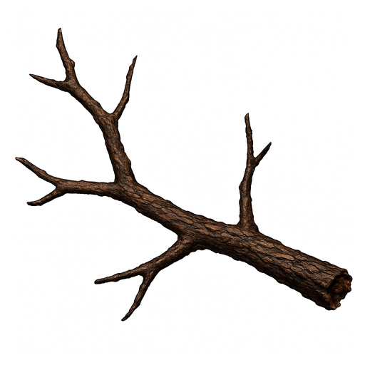 Rama, algo realista.
In-Game asset.  2d.  High contrast.  No shadows