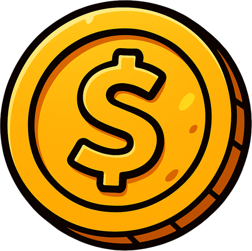 Coin.
In-Game asset.  2d.  High contrast.  No shadows